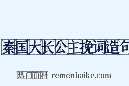 秦国大长公主挽词造句是什么意思的图片